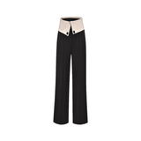 Naomi inside-out contrast-color trousers