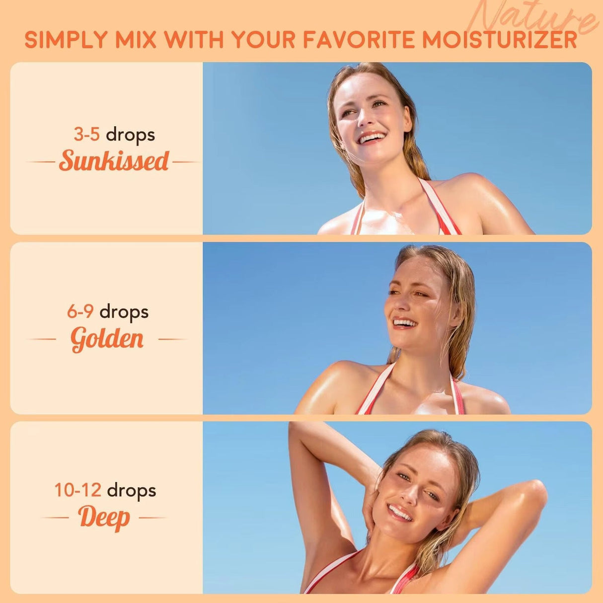 Self Tanning Drops – Watermelon Flavored 60ml Oral Sunless Tanning Liquid