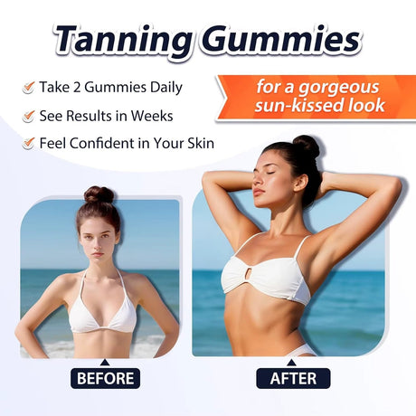 Self Tanning Gummies – Lycopene & Astaxanthin Beauty Gummies for Women