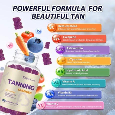Self Tanning Gummies – Lycopene & Astaxanthin Beauty Gummies for Women