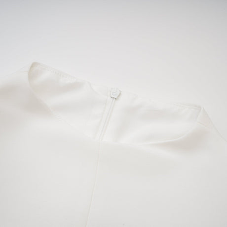 Serafina Dress Classic White & Black Ruffle Sleeve