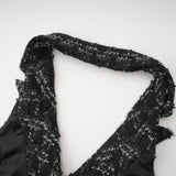 Serena Skirt & Top Set Black Tweed Crystal Check Matching Outfit
