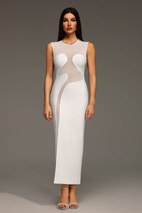 Serena White Elegant Modern Style Dress