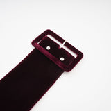 Shayla Dress Purple Velvet Off - Shoulder Thigh - Length & Belted