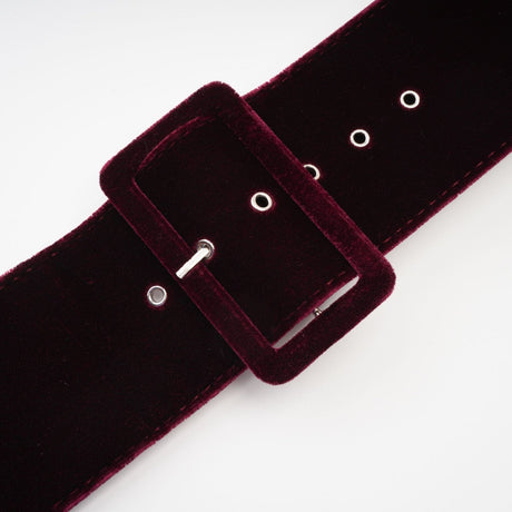 Shayla Dress Purple Velvet Off - Shoulder Thigh - Length & Belted