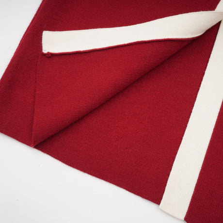 Shayla Midi Dress Red & White Knit Off Shoulder Pen&nbsp