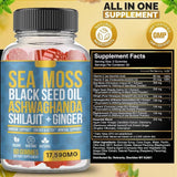 Shilajit Energy Gummies – With Sea Moss, Black Seed Oil, Ashwagandha & Ginger
