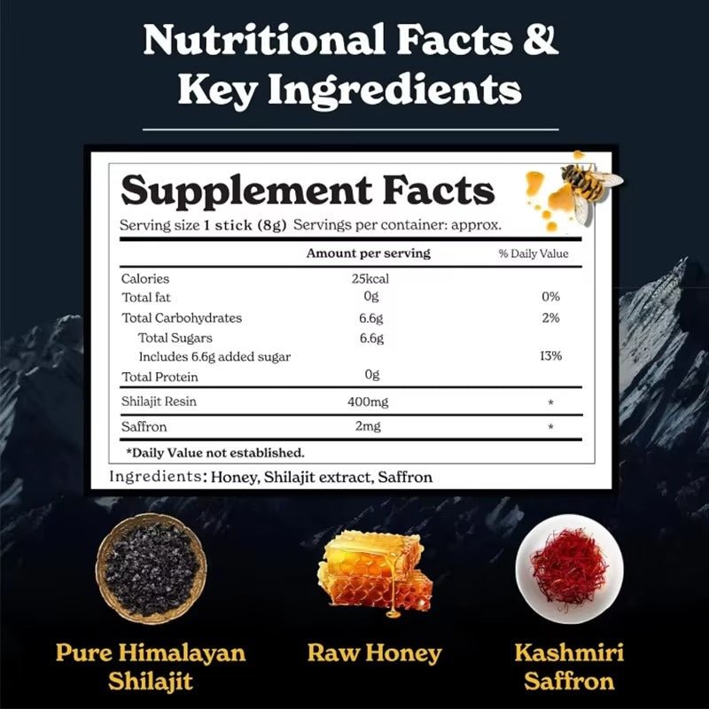 Shilajit Resin Honey 30 Sticks – Natural Energy & Immune Support