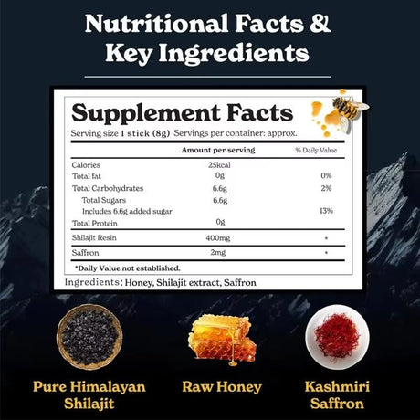 Shilajit Resin Honey 30 Sticks – Natural Energy & Immune Support