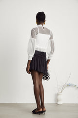 Shiloh Floral Top with Mesh Paneling