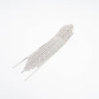 Silver - plated fringed drop earrings