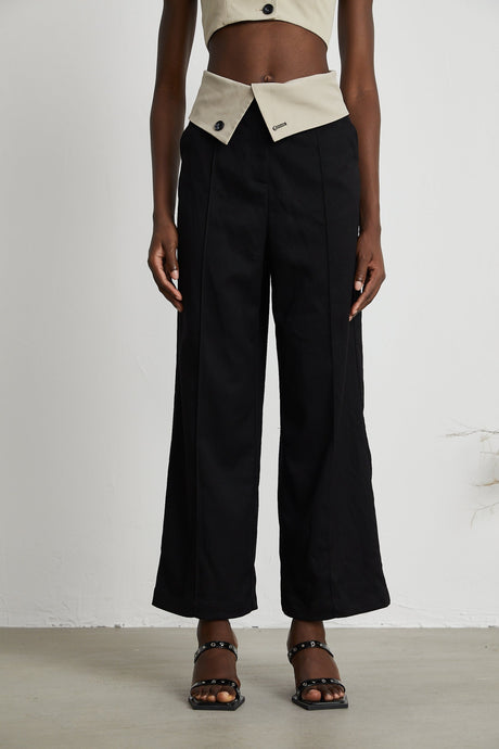 Silvestra Bustier Top & Panelled Trousers Set