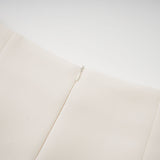 Simonetta Blazer & Skirt Feather Hem White Blazer