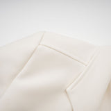 Simonetta Blazer & Skirt Feather Hem White Blazer
