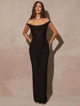 Simonetta Bodysuit - Refined Style - Slim Fit - Off - Shoulder Neckline - High Stretch Fabric Elasticity - Batwing Sleeve - Premium Quality