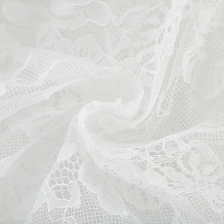 Simonetta Mini Dress Simonetta Lace Trim Puff Sleeve White Flounce
