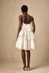 Skye Mini Dress Sweetheart Neck Lace Hem