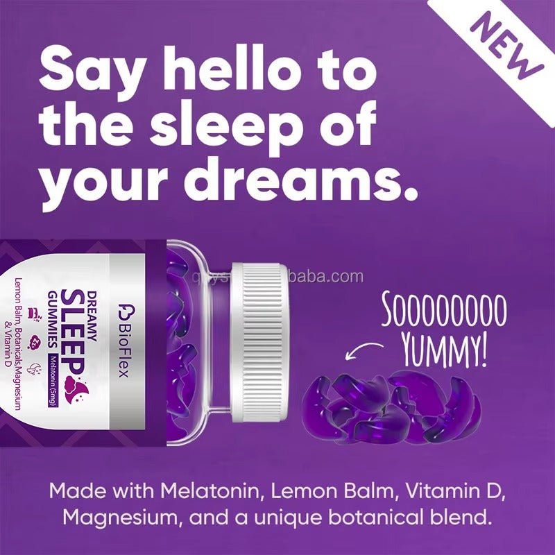 Sleep Gummies – Vegan Melatonin (5mg) with Magnesium & Vitamin D (60 Gummies)