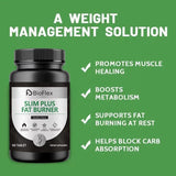 Slim Plus Fat Burning Tablets – Herbal Extract Weight Management & Detox Support