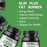 Slim Plus Fat Burning Tablets – Herbal Extract Weight Management & Detox Support
