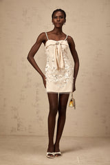 Sloan Sequin Mini Dress in Pink with Bowknot Detailing