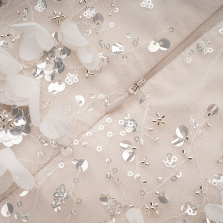 Sloan Sequin Mini Dress in Pink with Bowknot Detailing