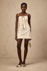 Sloan Sequin Mini Dress in Pink with Bowknot Detailing