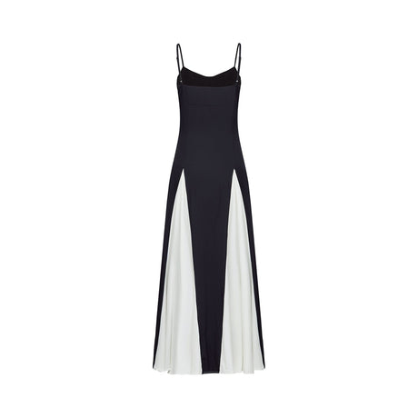 Sofie contrastcolor pleated maxi dress