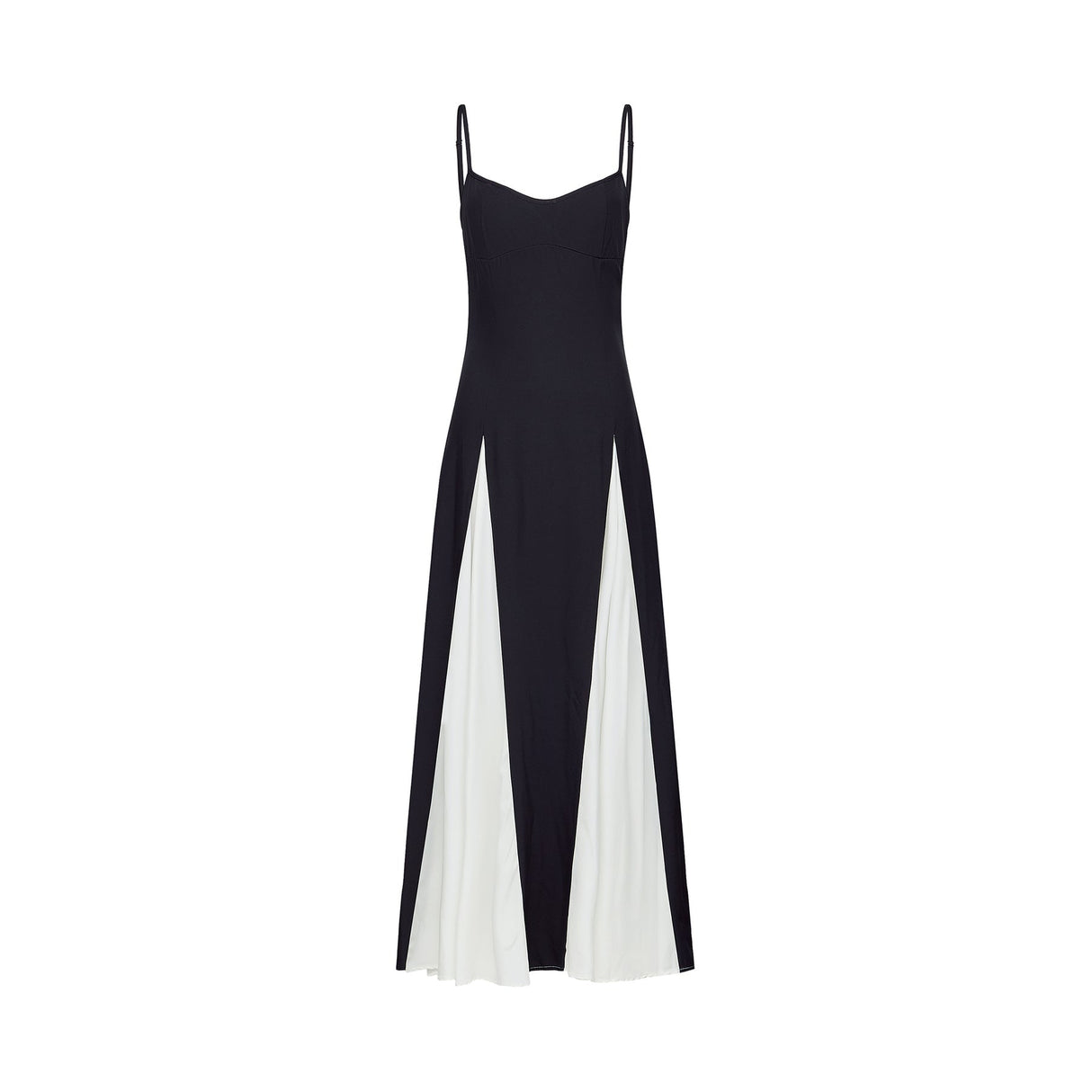 Sofie contrastcolor pleated maxi dress
