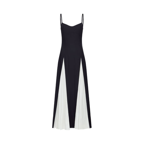 Sofie contrastcolor pleated maxi dress