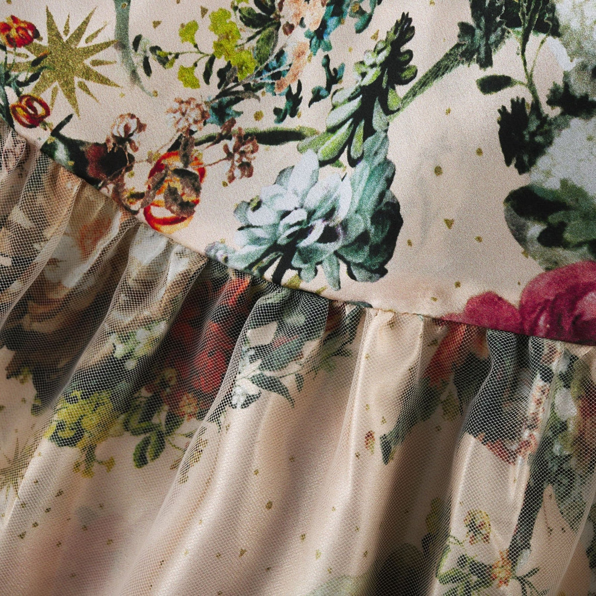 Solada embellished floralprint maxi dress