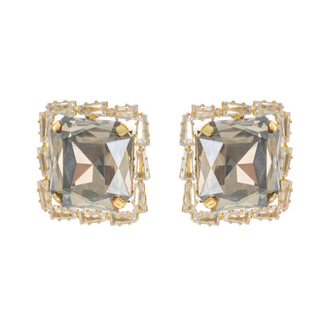 Solada embellished square earrings