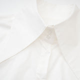 Solène white pointedcollar shirt