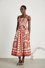 Sonia graphicprint midi dress