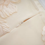 Sophia Off - Shoulder Apricot Gown with Floral Embroidery