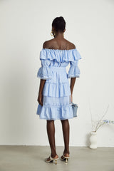 Sophie offshoulder tiered midi dress