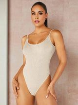 Stefania Bodysuit - High Stretch Fabric Elasticity - Slim Fit - Sleeveless - Spaghetti Strap Neckline - Mid Waist - Forest - Safe Fibers
