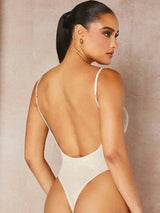 Stefania Bodysuit - High Stretch Fabric Elasticity - Slim Fit - Sleeveless - Spaghetti Strap Neckline - Mid Waist - Forest - Safe Fibers