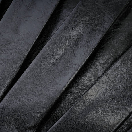 Stefania Skirt Black Belted Pleated High Rise Logo Detail