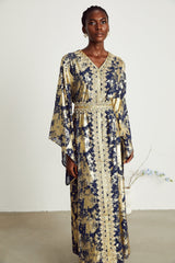 Stéphanie guipurelace gilded maxi dress