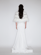 Summer Dress - Sophia Asymmetric Evening - Asymmetric Neckline - Layered Hemline - Delicate Bow Detail - Lightweight Polyester