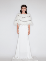 Summer Dress - Sophia Asymmetric Evening - Asymmetric Neckline - Layered Hemline - Delicate Bow Detail - Lightweight Polyester
