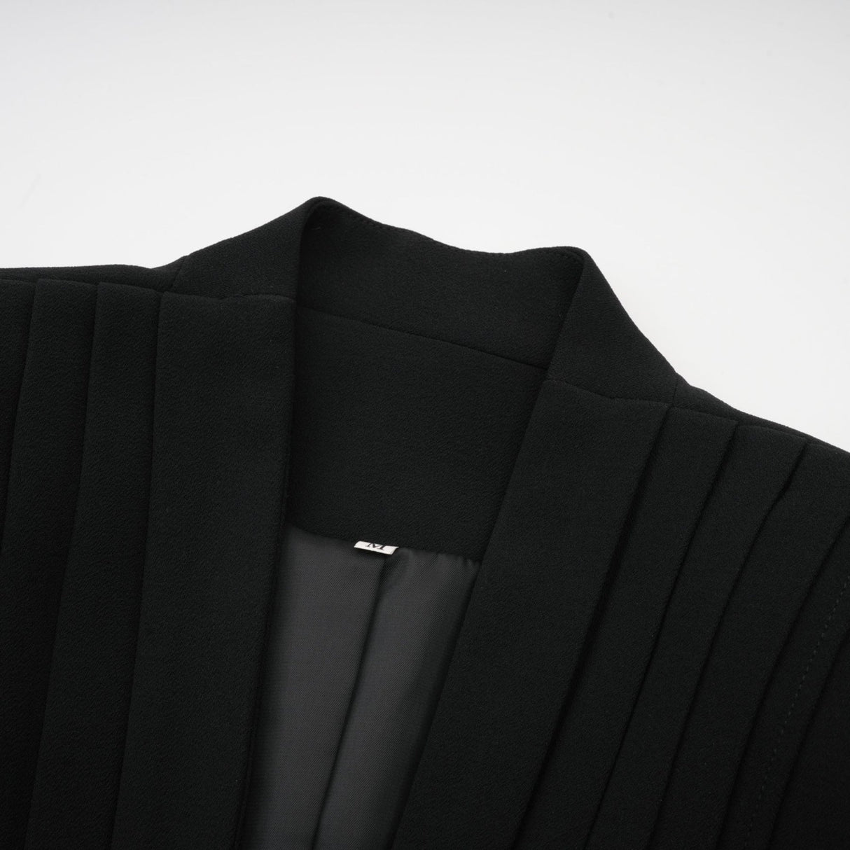 Suzanne black pleated jacket  trousers matching set