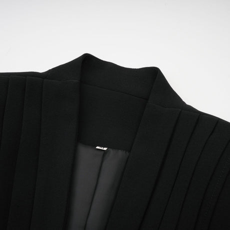 Suzanne black pleated jacket  trousers matching set