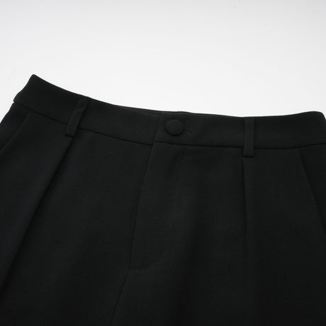 Suzanne black pleated jacket  trousers matching set