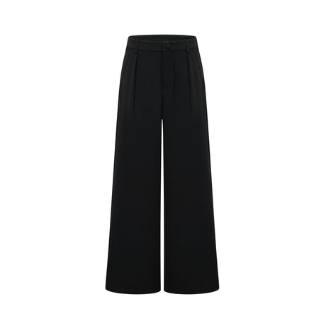 Suzanne black pleated jacket  trousers matching set