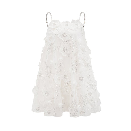 Suzette crystalembellished floral mini dress