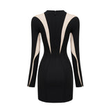 Suzette illusion panelled mini dress