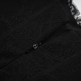 Sylvie black fauxpearl embellished mini dress