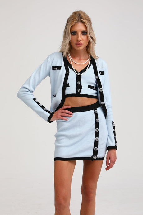Tadhgín cadigan  crop top  skirt matching set